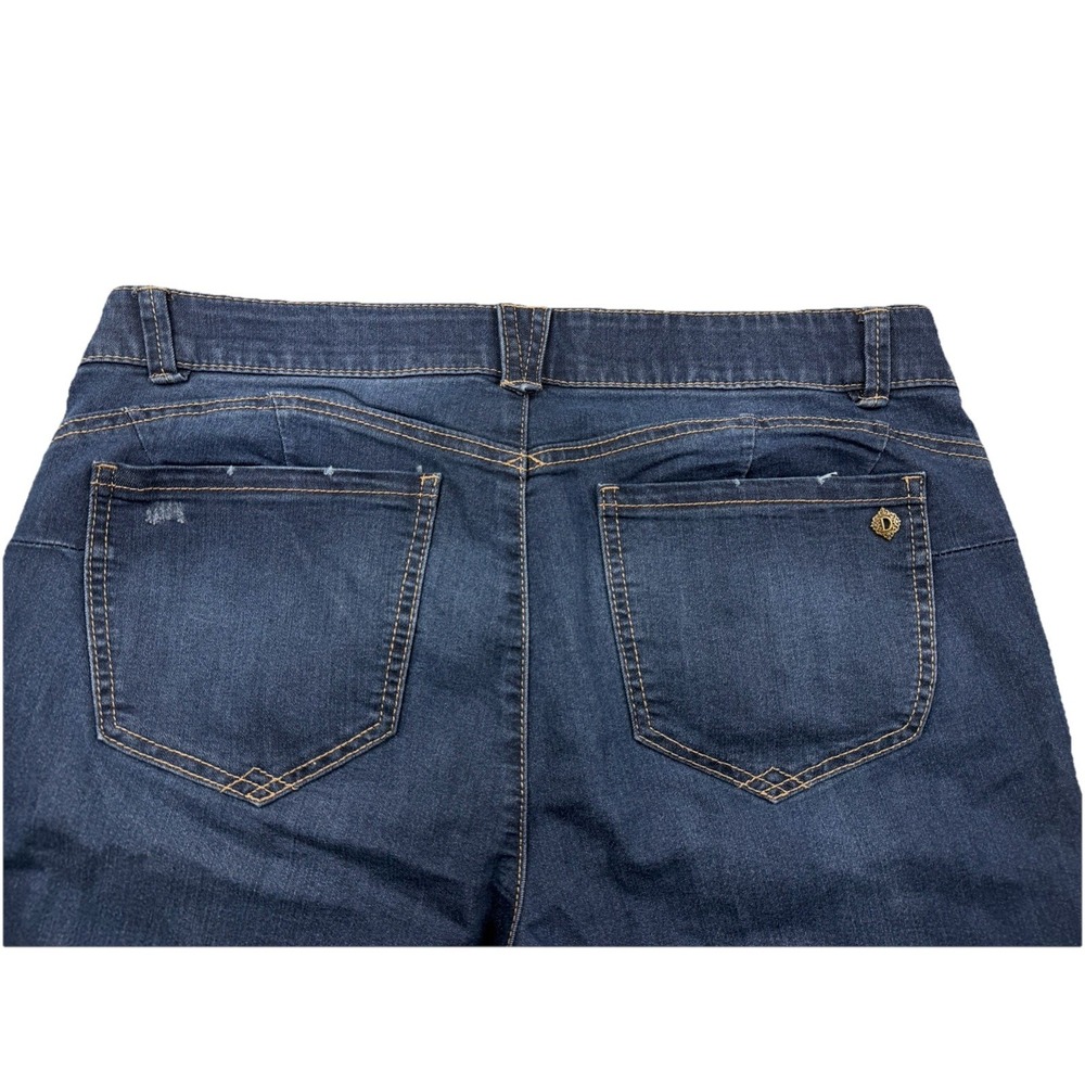 Democracy Ab Solution Denim Shorts Size 14 Blue Stretch Bermuda Comfort Casual - Picture 7 of 12